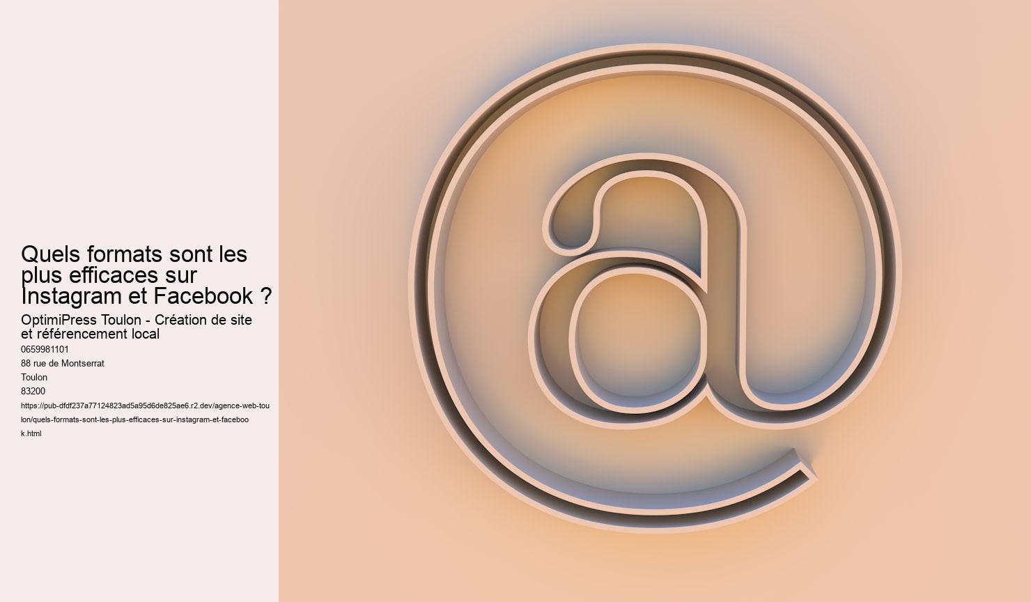 Quels formats sont les plus efficaces sur Instagram et Facebook ?