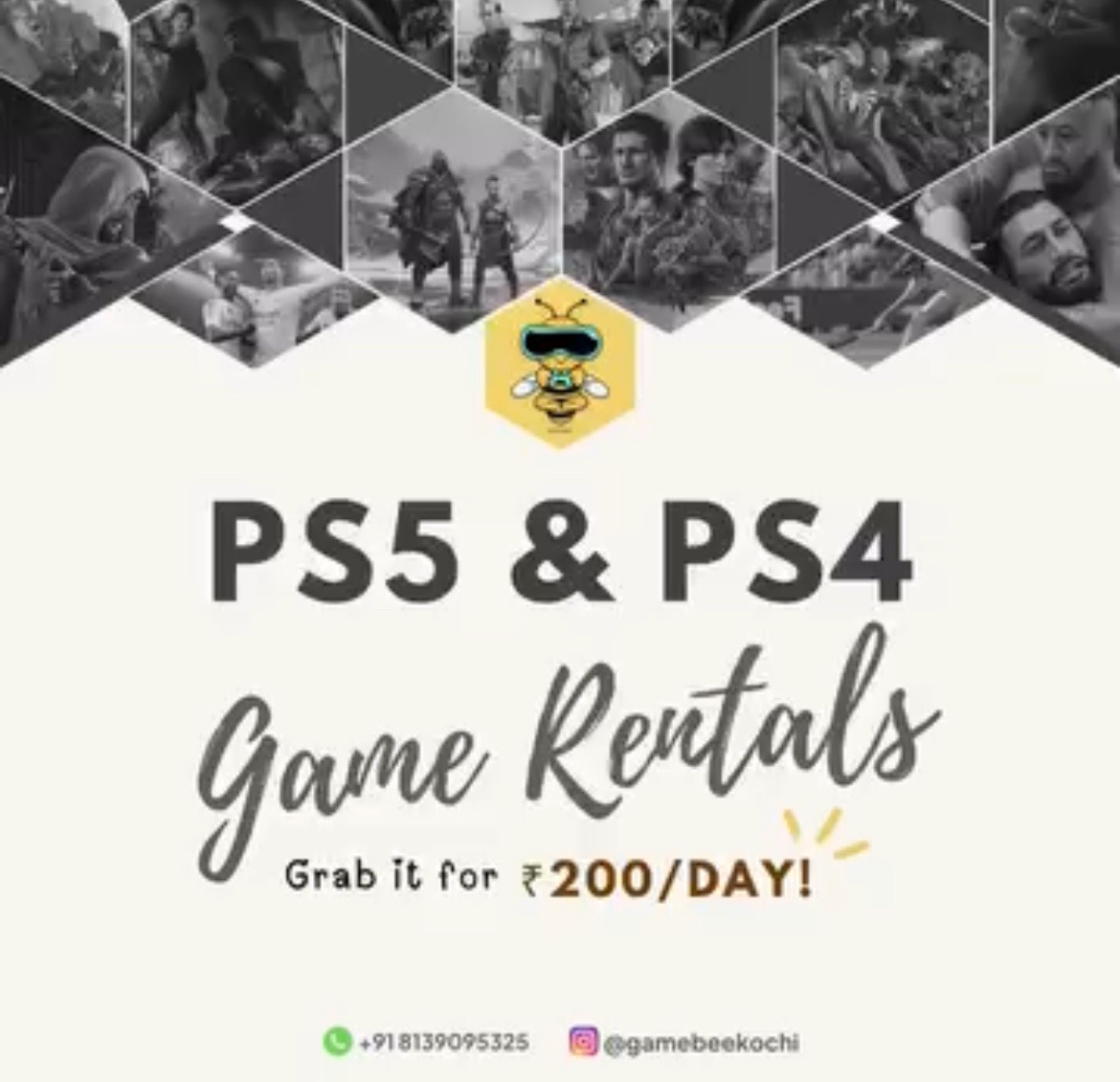 PS5 & PS4 Game rentals for rent in Kochi