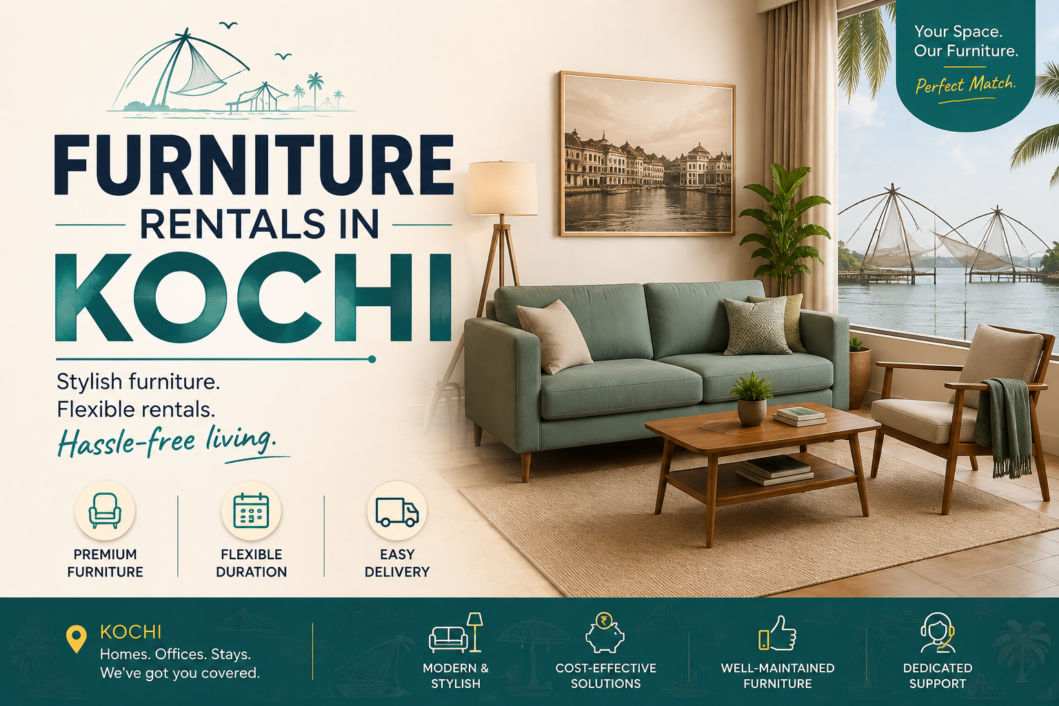 Furniture’s for rent for rent in Kochi