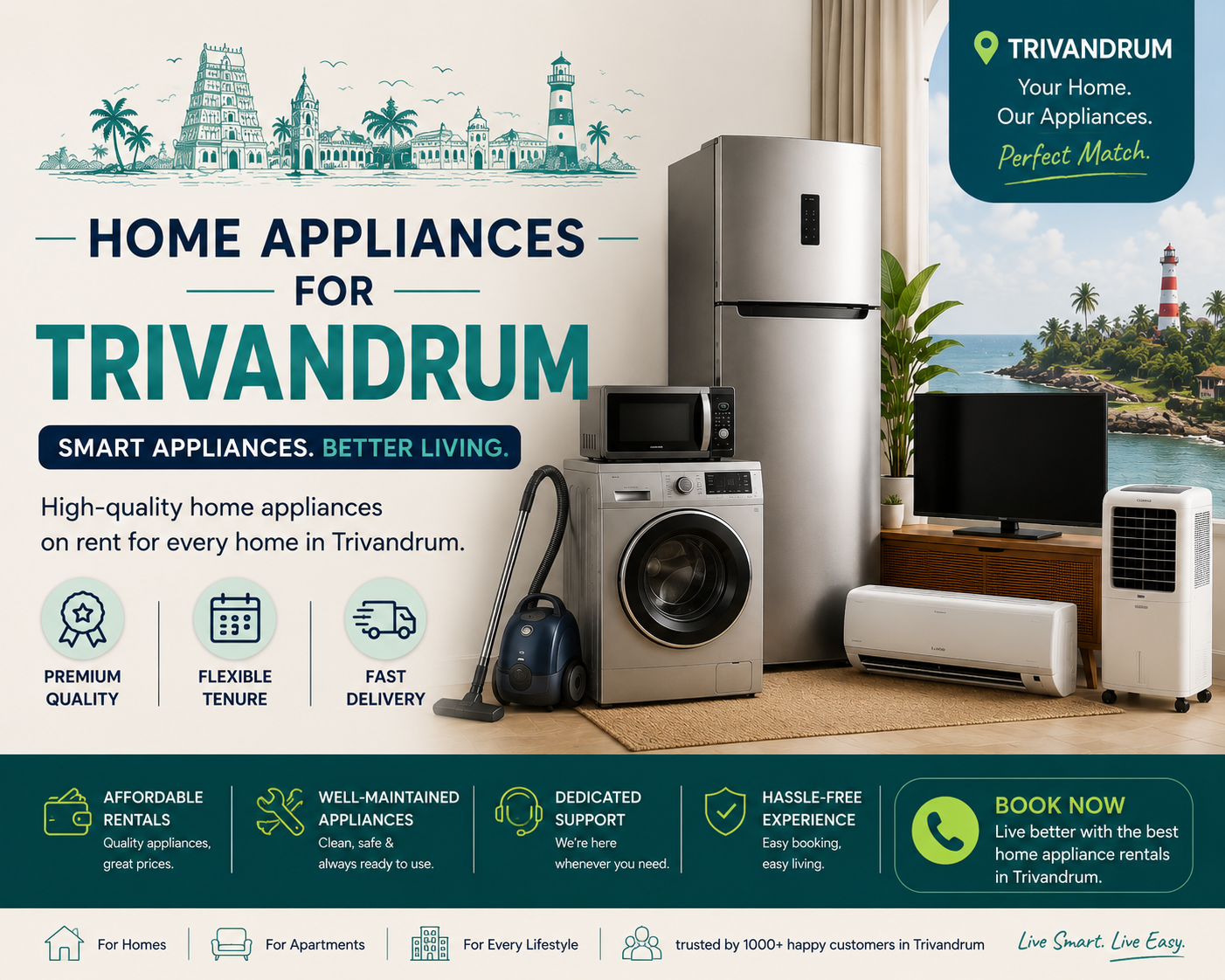 Home Appliances for rent for rent in Thiruvananthapuram