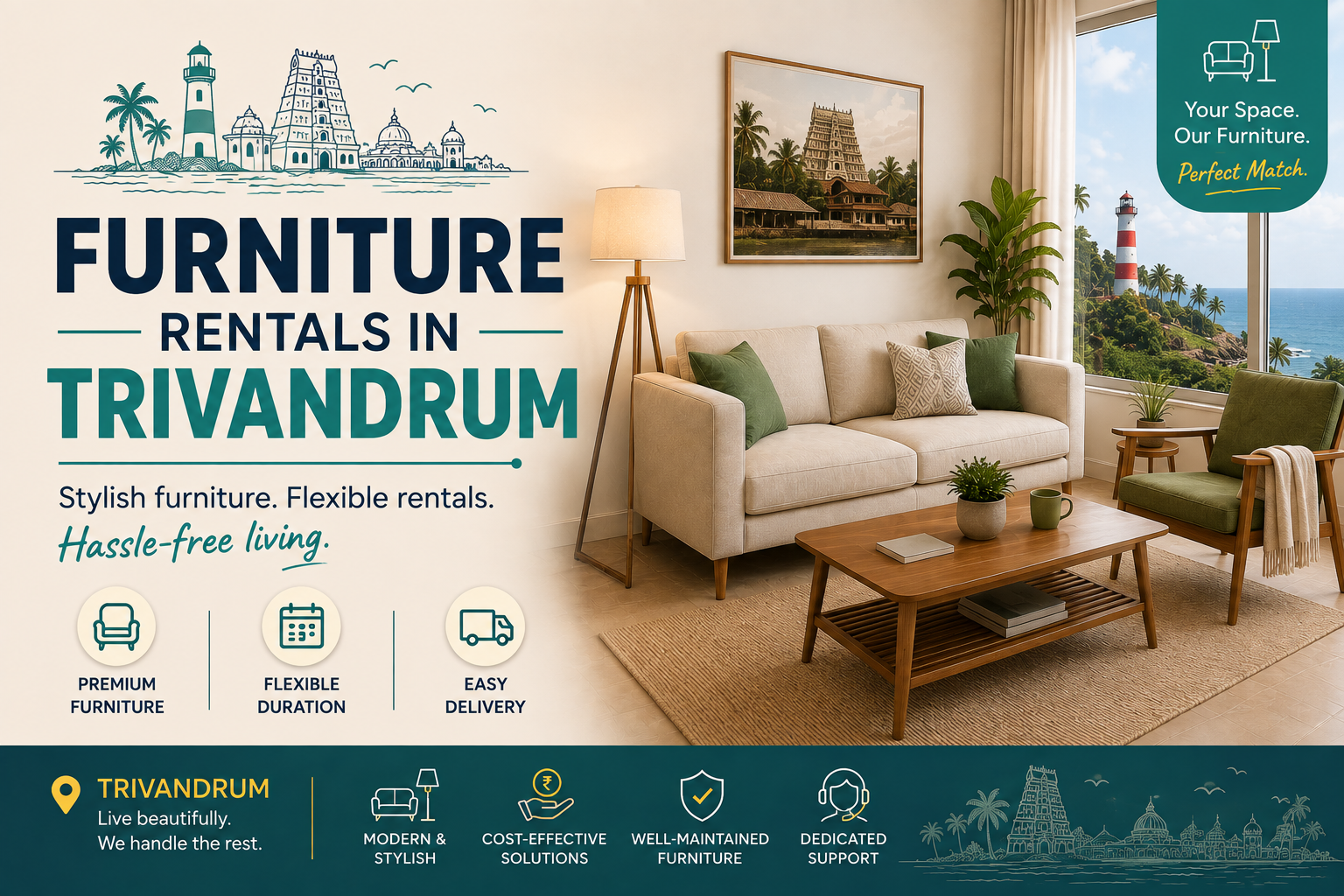 Furniture’s for rent for rent in Thiruvananthapuram