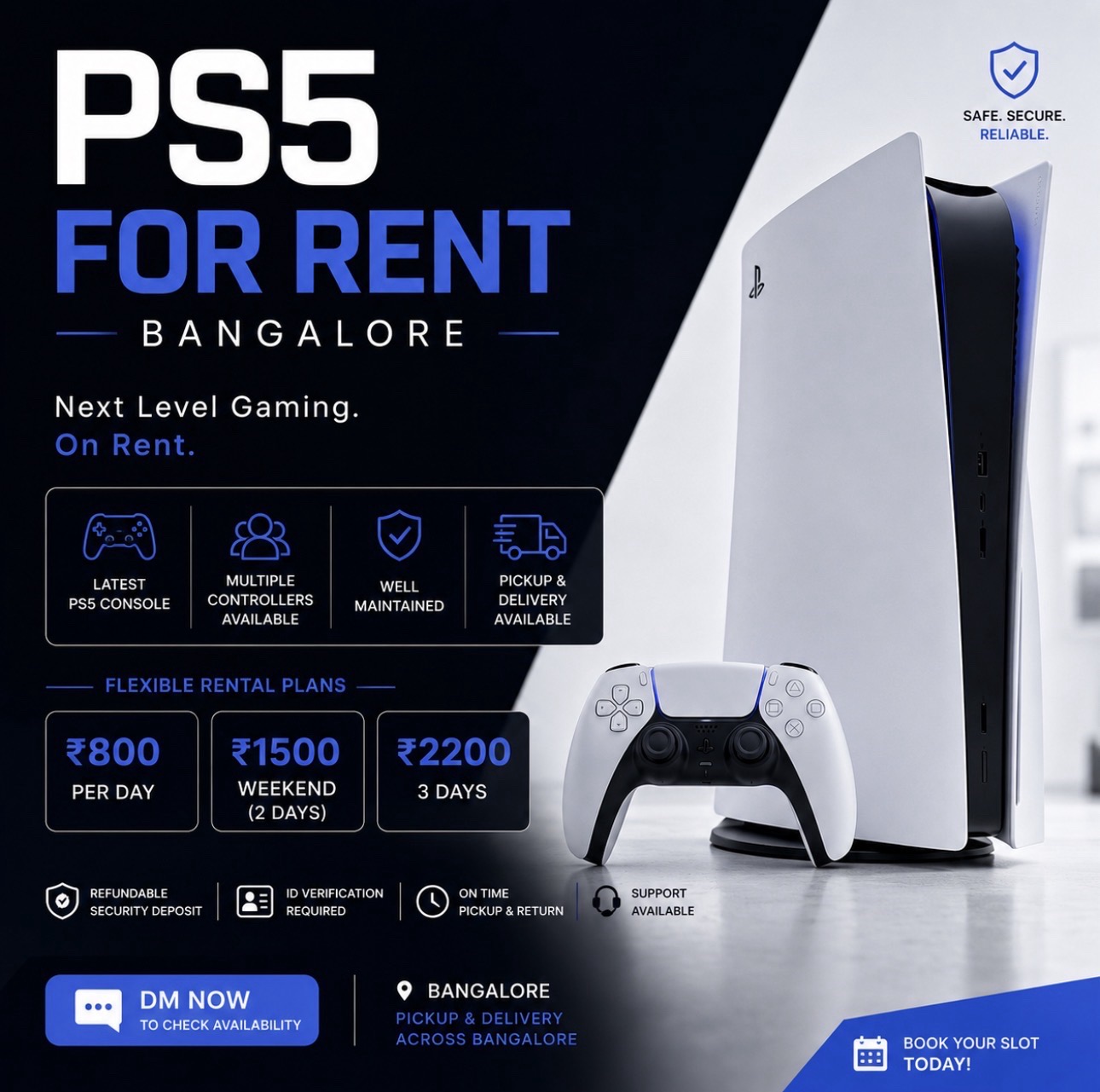 PS5 for rent in Bangalore