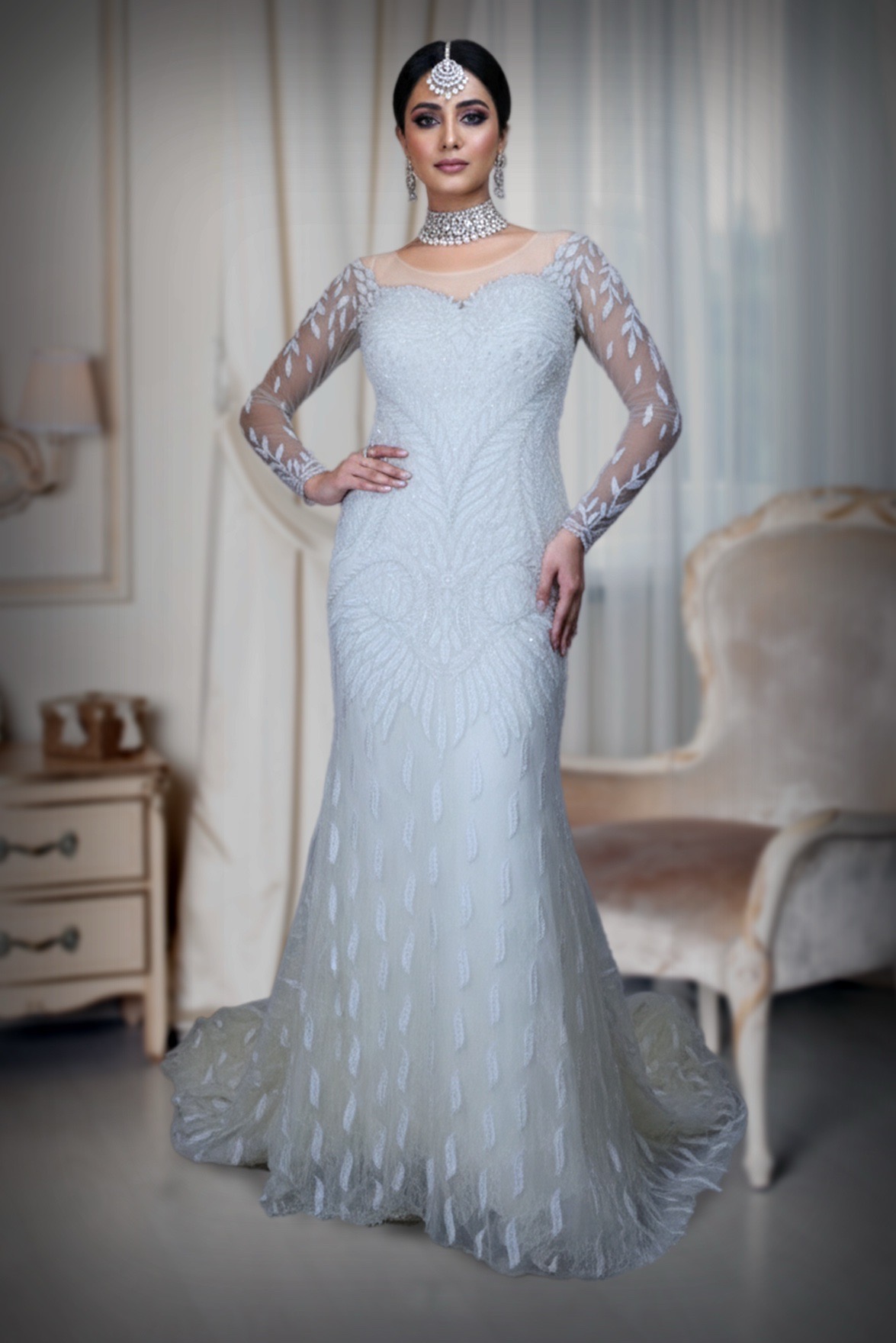 Mermaid Bridal Gown for rent in Kochi