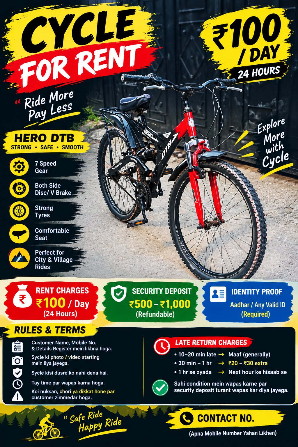Cycle for rent in Ranchi