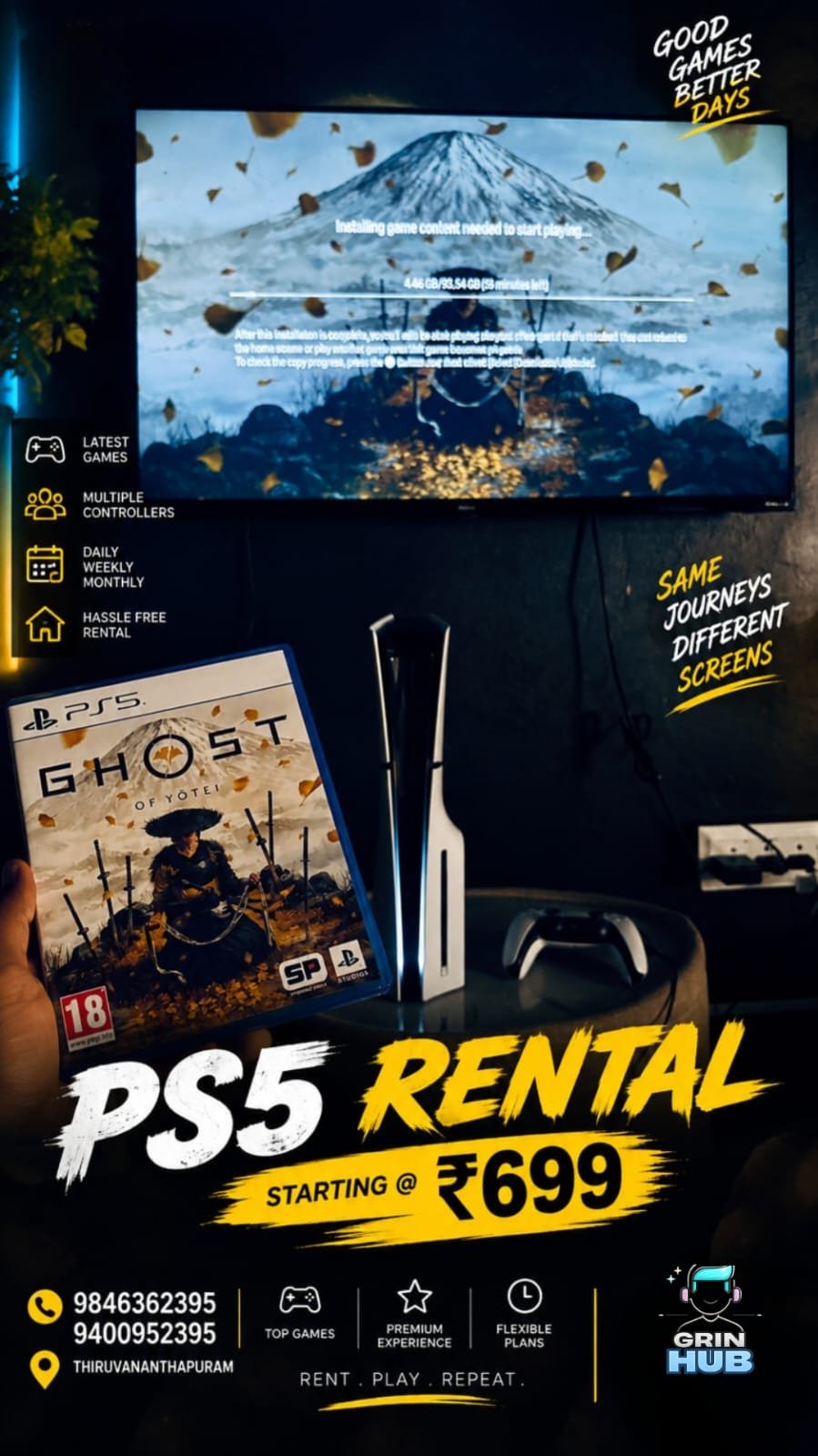 PlayStation 5 for rent in Thiruvananthapuram
