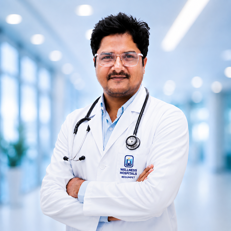 Portrait of Dr Yenganti Prashanth Kumar at Wellness Hospitals