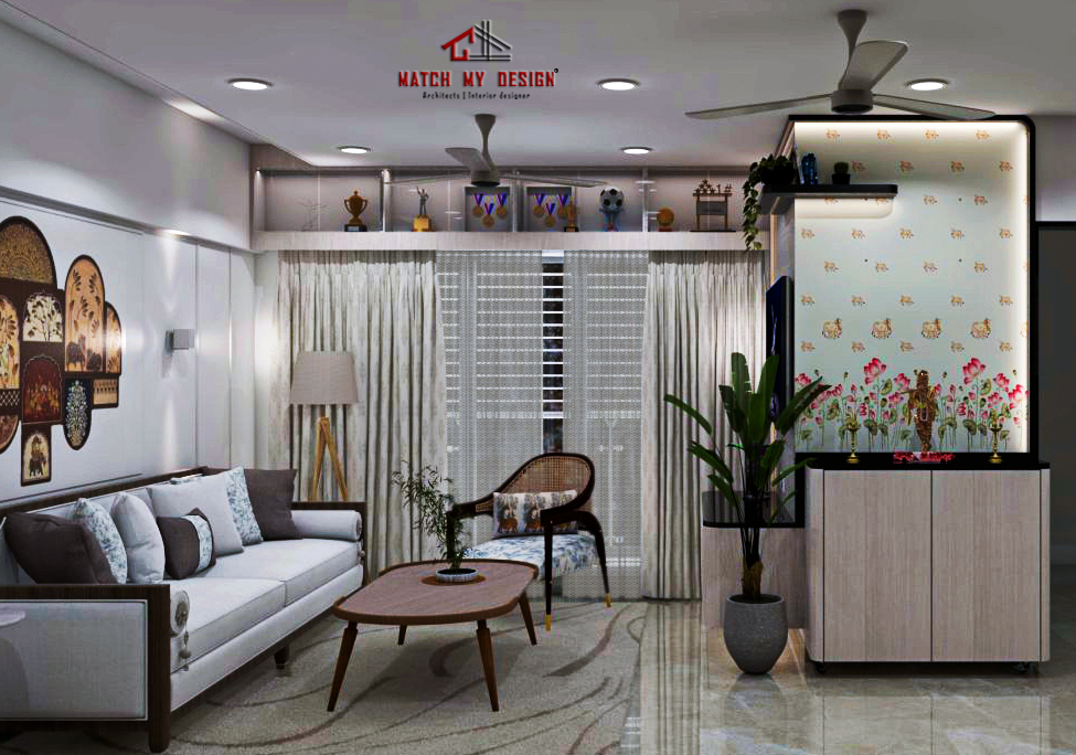 2BHK Flat Interior | 900 sq.ft | Fountain Height, Lokhandwala Complex, Kandivali East, Mumbai
