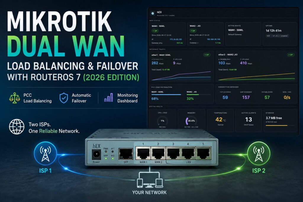 mikrotik dual wan routeros 7
