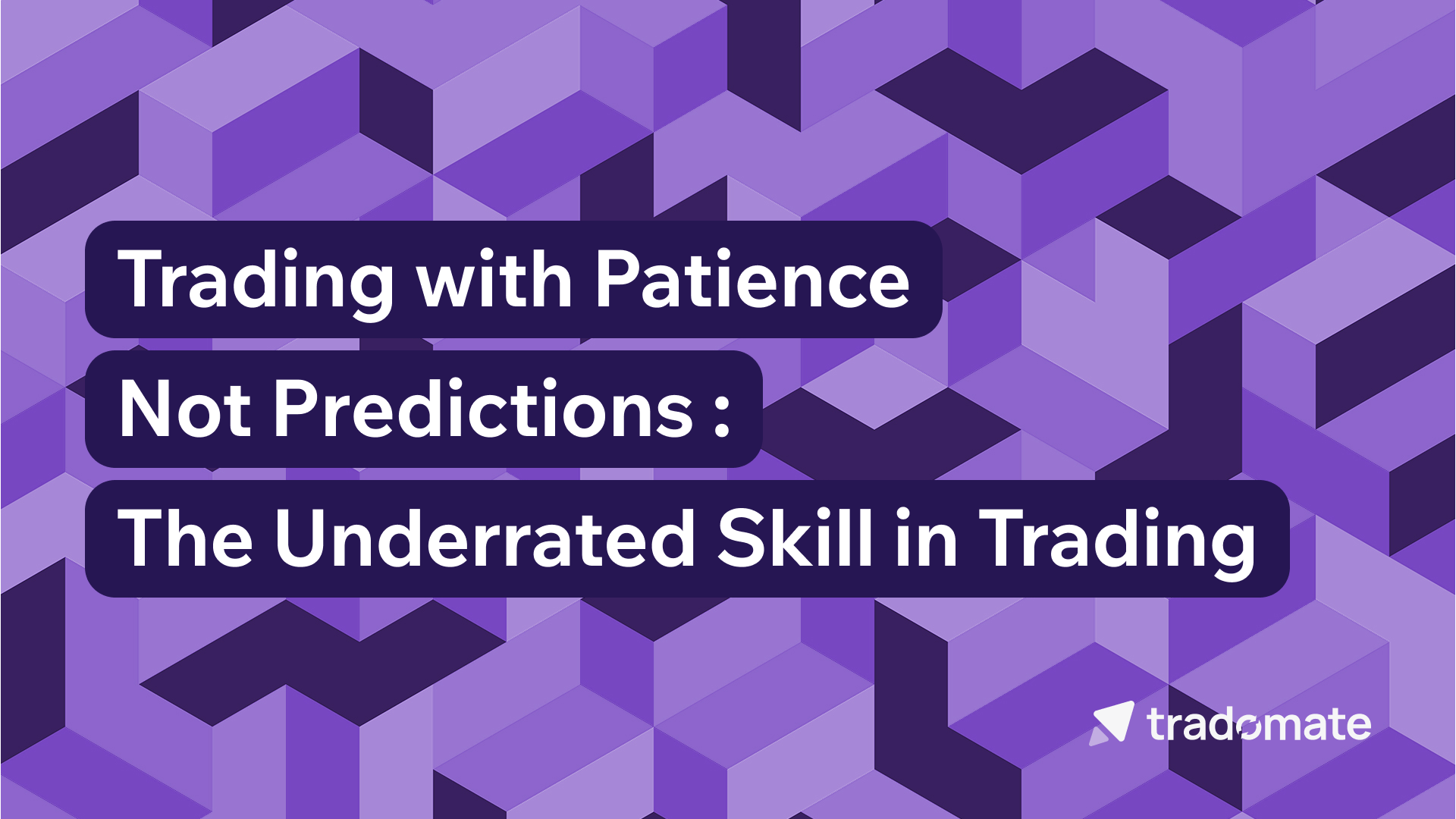 Trading with Patience, Not Predictions