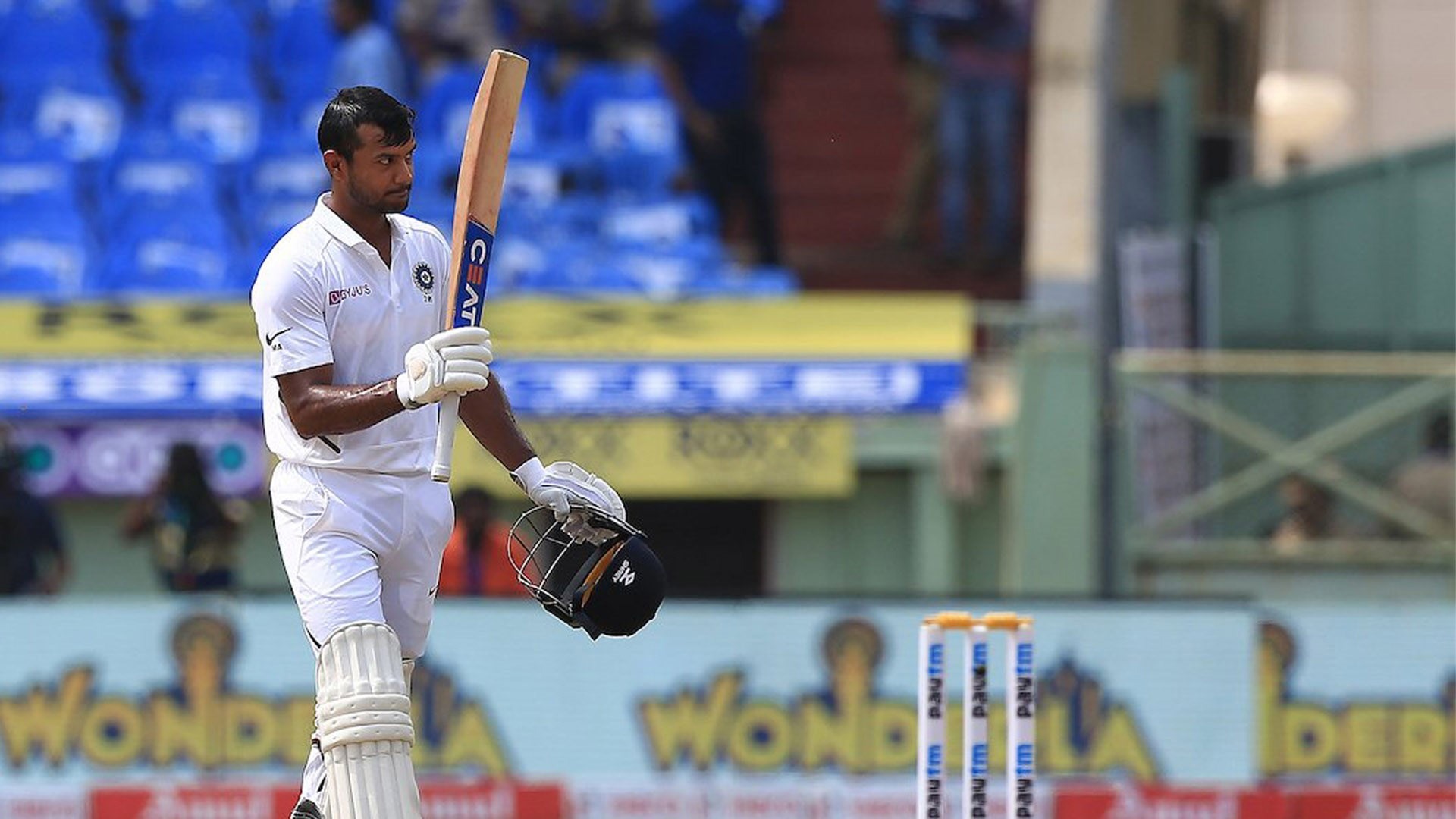 Mayank Agarwal scored a double hundred against South Africa in the first Test.