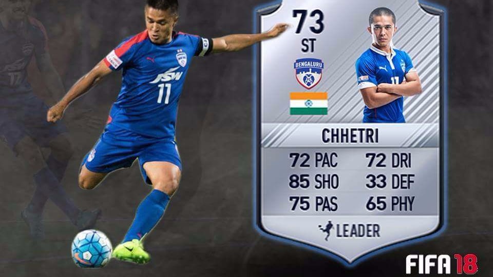 Sunil chhetri fifa 18 rating