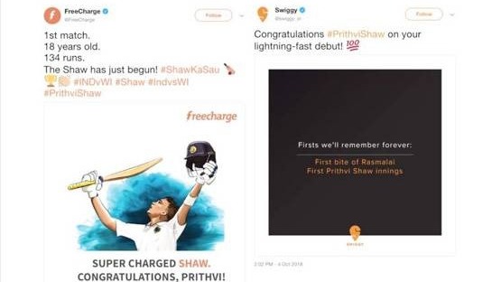 पृथ्वी शॉ को दिया बधाई तो मिला एक करोड़ का नोटिस