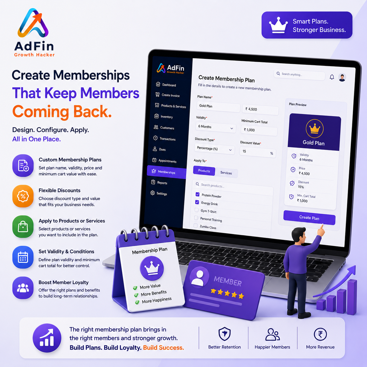 Create Flexible Membership Plans with AdFin