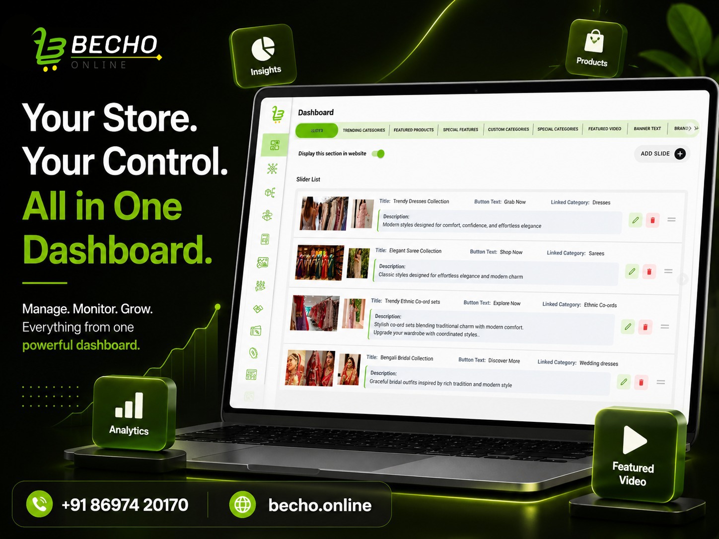Becho Online: One Dashboard for Your Growing Ecommerce Business