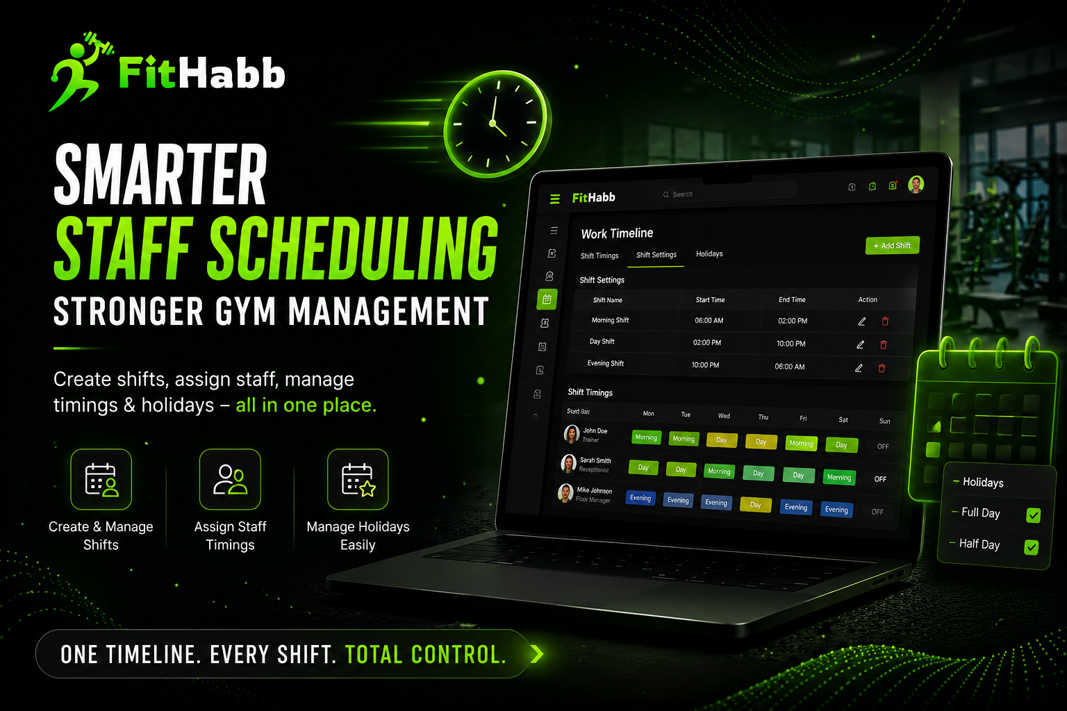 From Shifts to Holidays: Simplify Gym Staff Scheduling with FitHabb