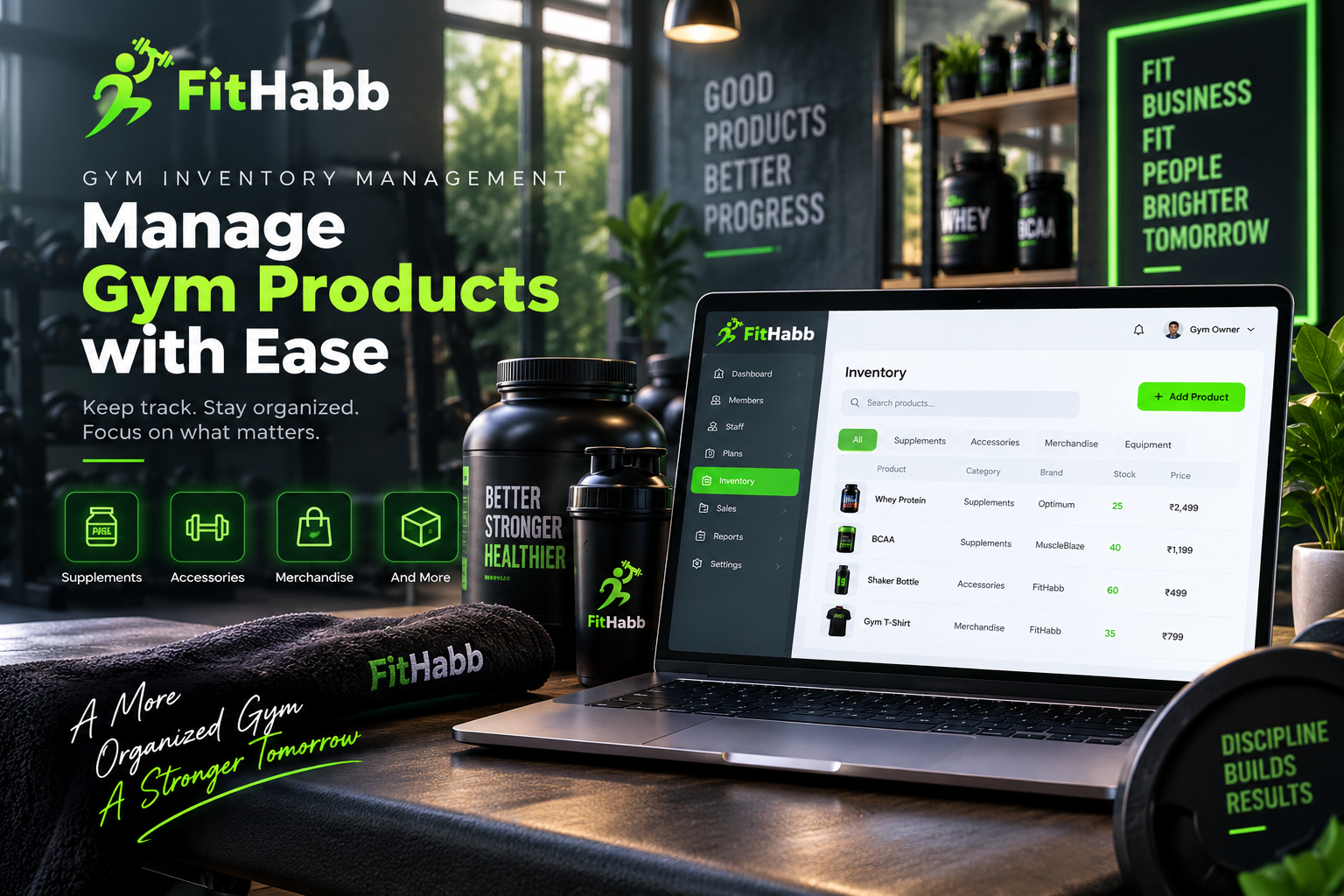 FitHabb Gym Inventory Management: Keep Products Organized