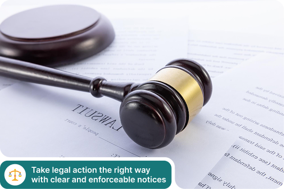 Drafting & sending legal notices