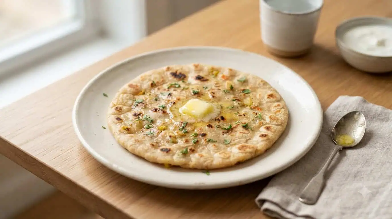 Vegetable Paratha with Ghee