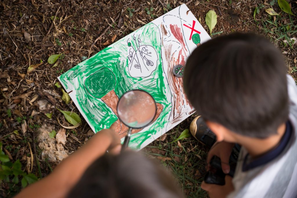 Nature Printmaking activity for kids