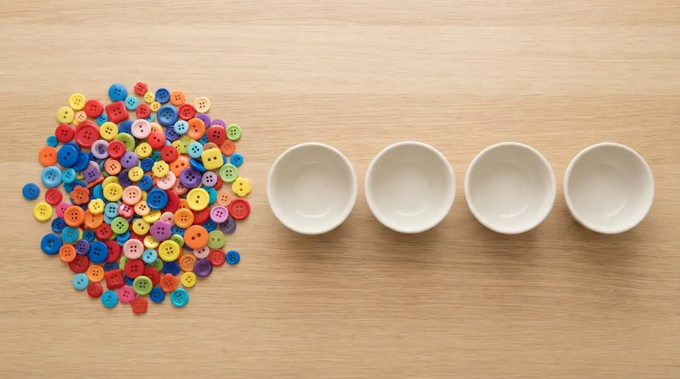 Sorting and Counting Buttons