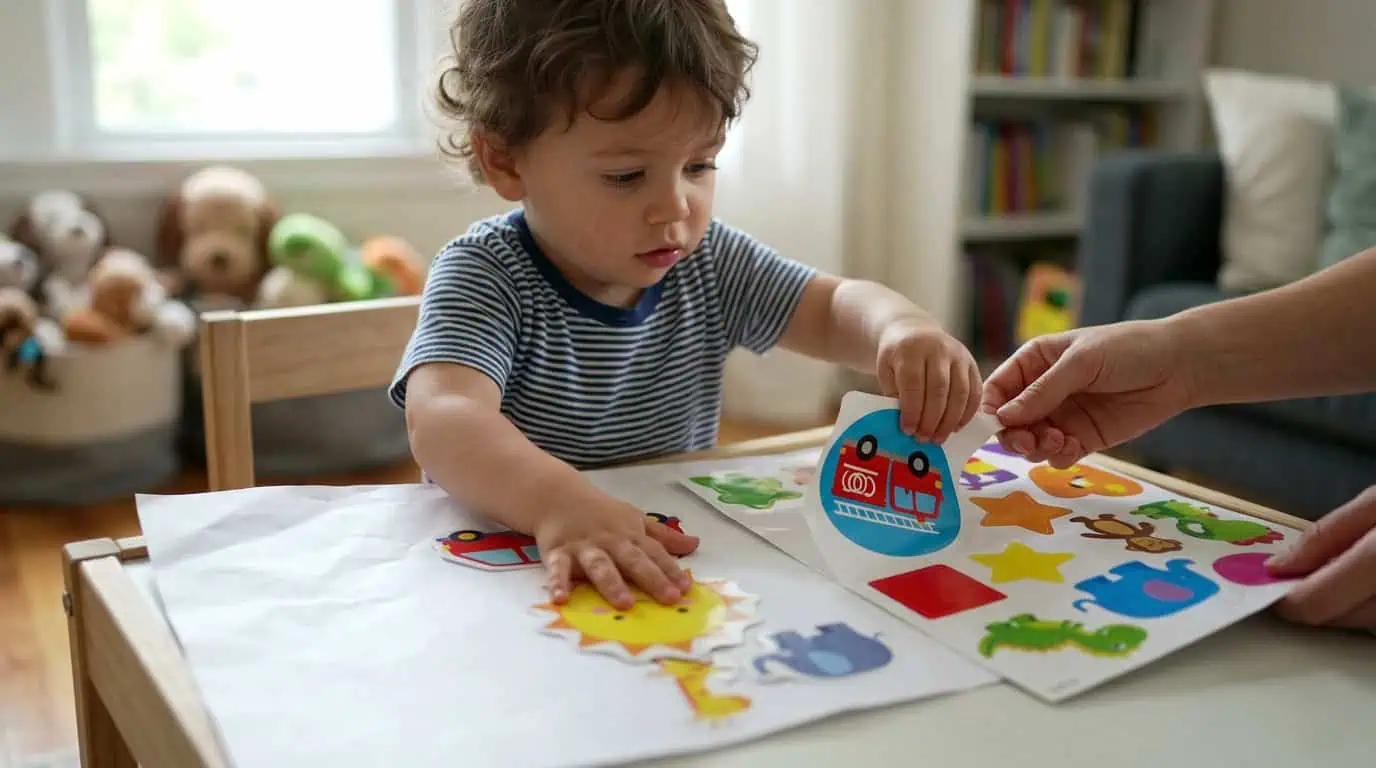 Peeling and Placing Stickers