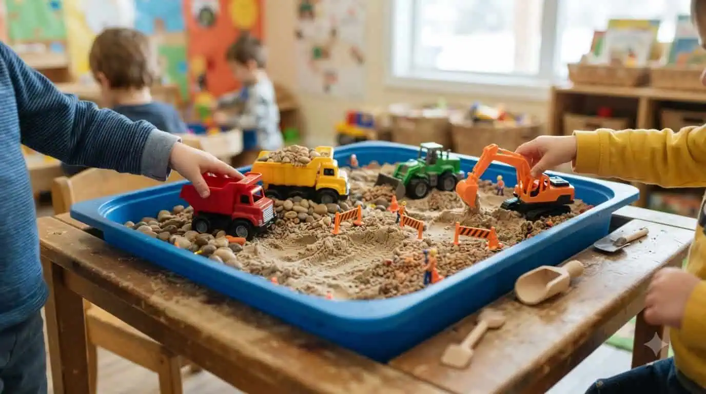 Construction Site Sensory Activity Bin