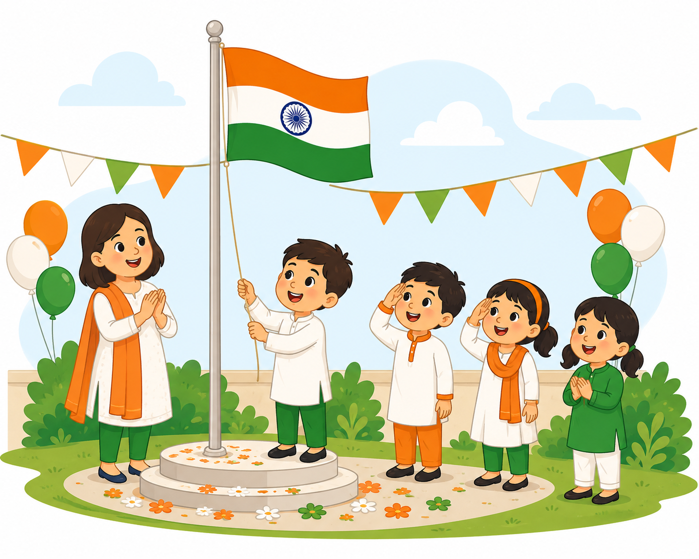 flag hoisting for kids
