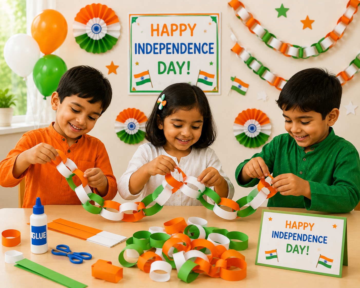 Tricolour Paper Chain