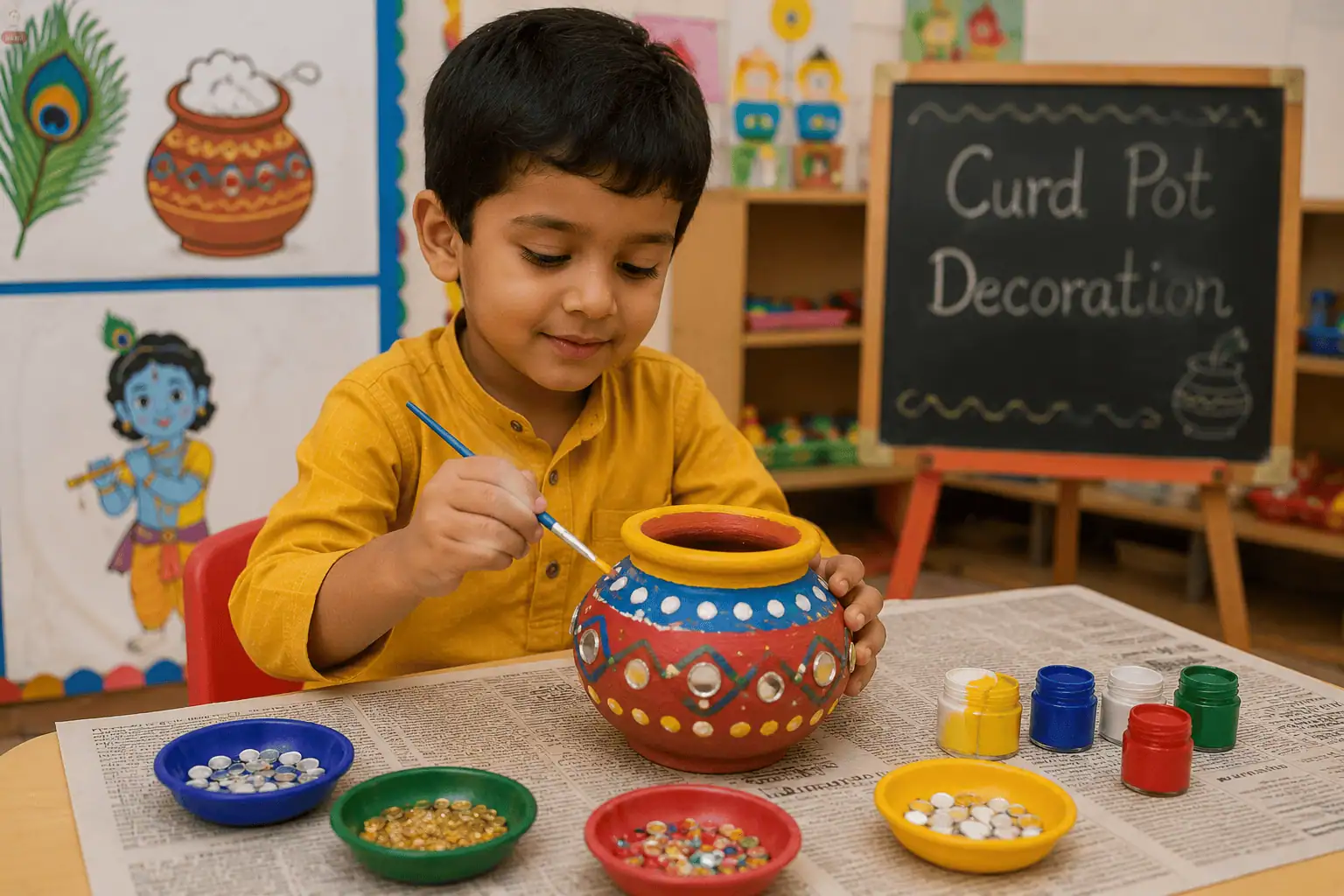 Curd pot decor