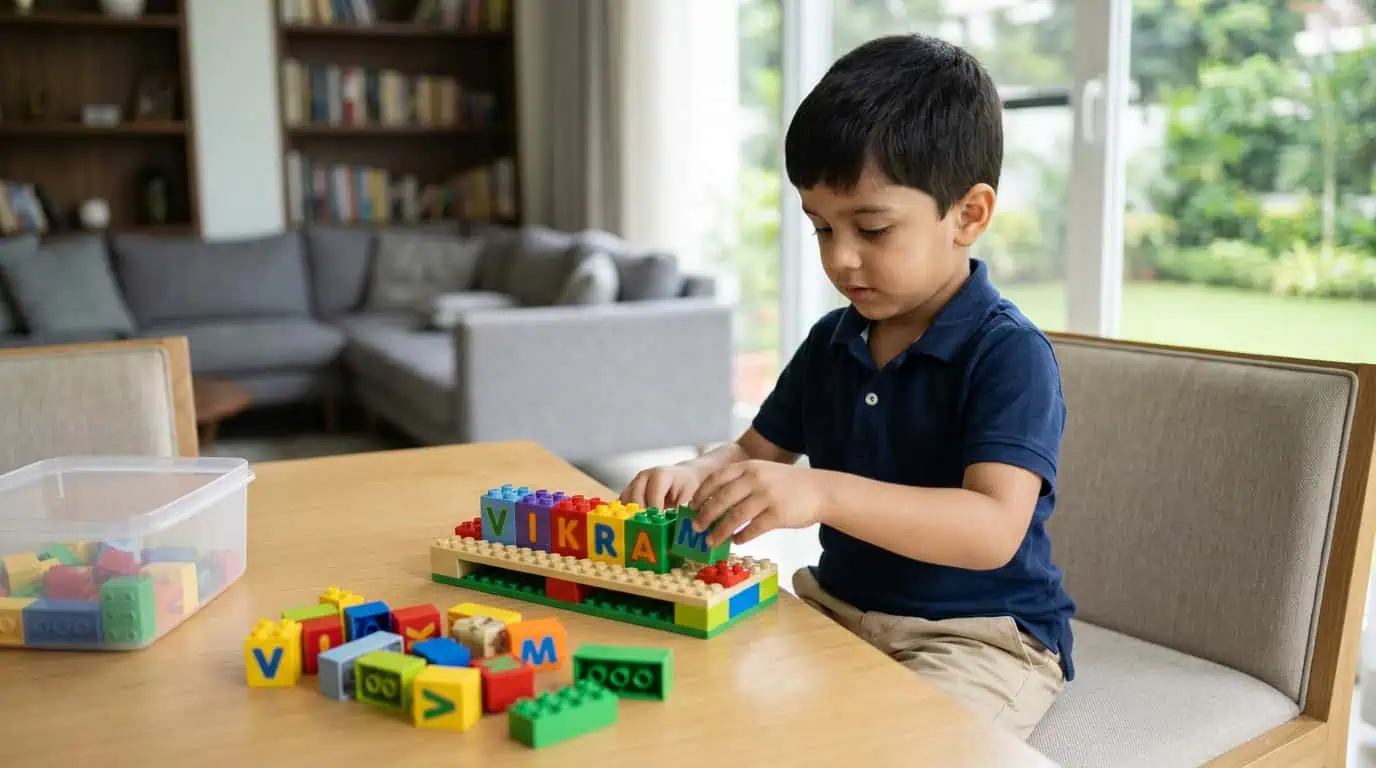 Name Writing with Lego Bricks