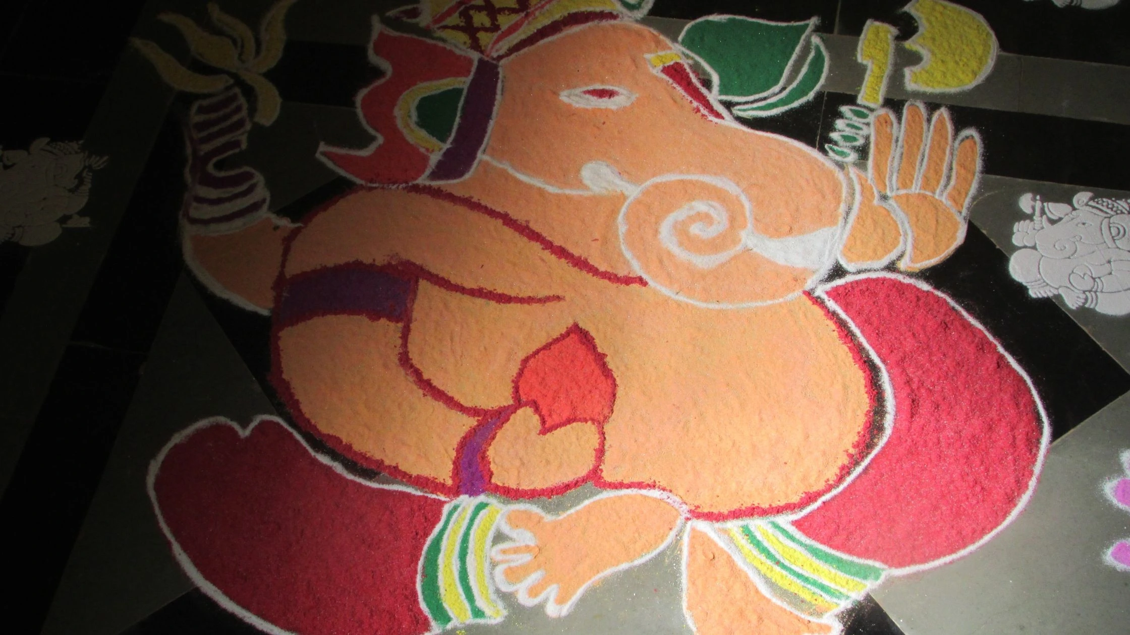 Ganesha Rangoli Art