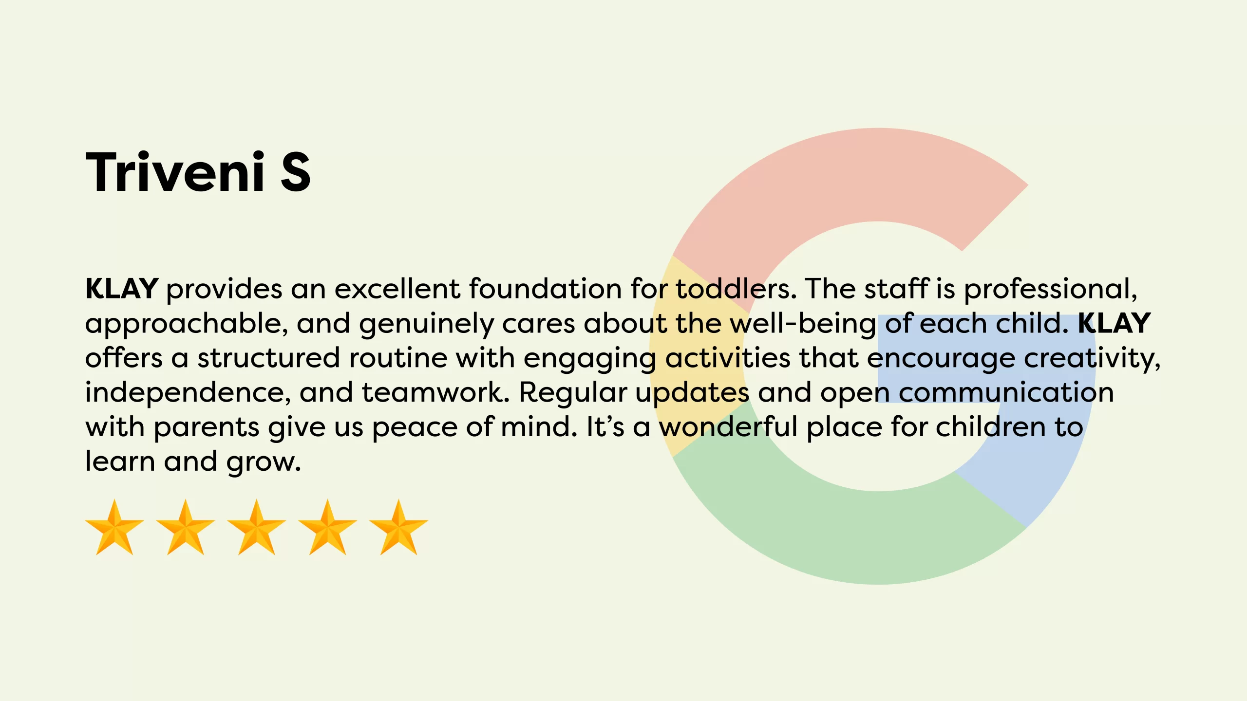 Parent testimonial 1