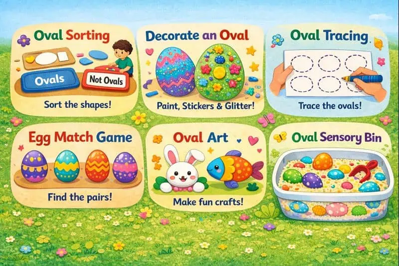 Oval actitivities for preschoolers