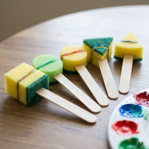 DIY Sponge Paint Brushes