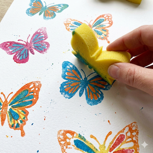 Butterfly Sponge Printing