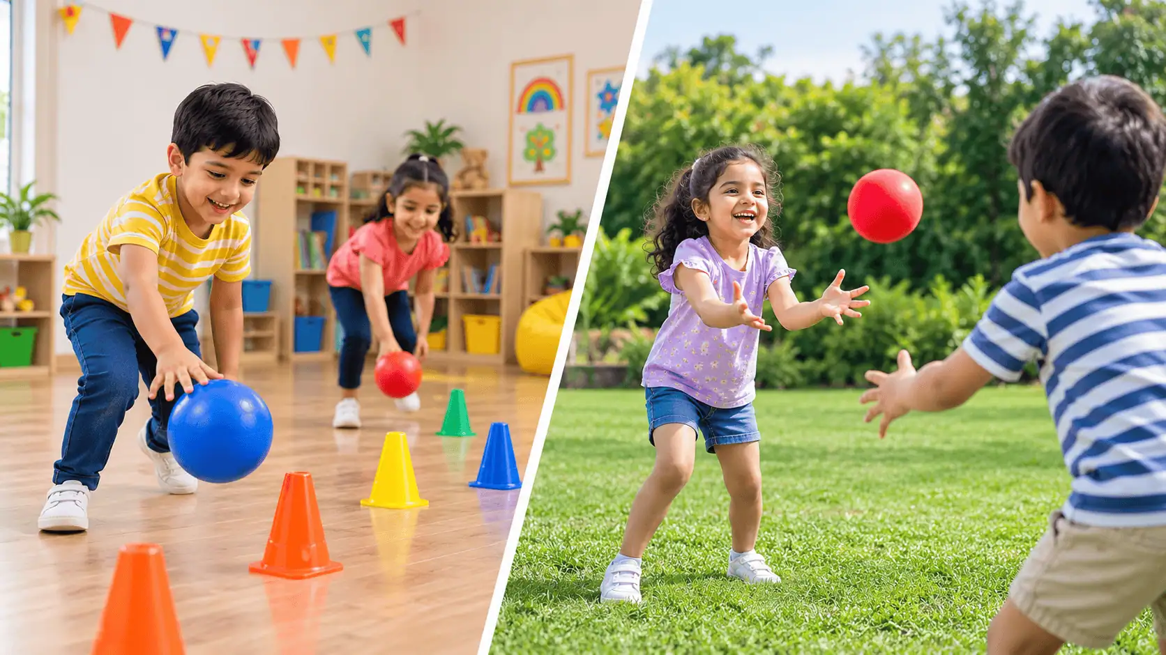 Ball games indoors and outdoors