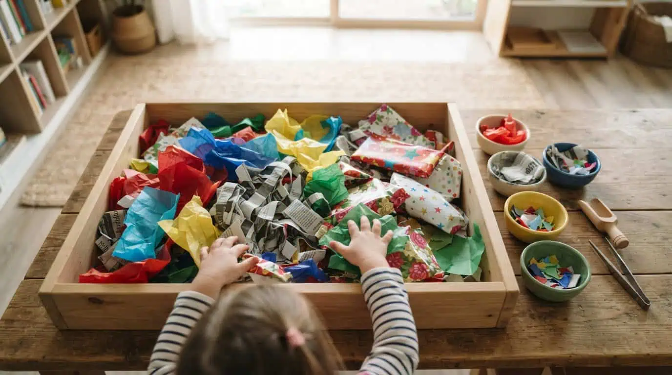 Explore a Paper Tearing Sensory Bin