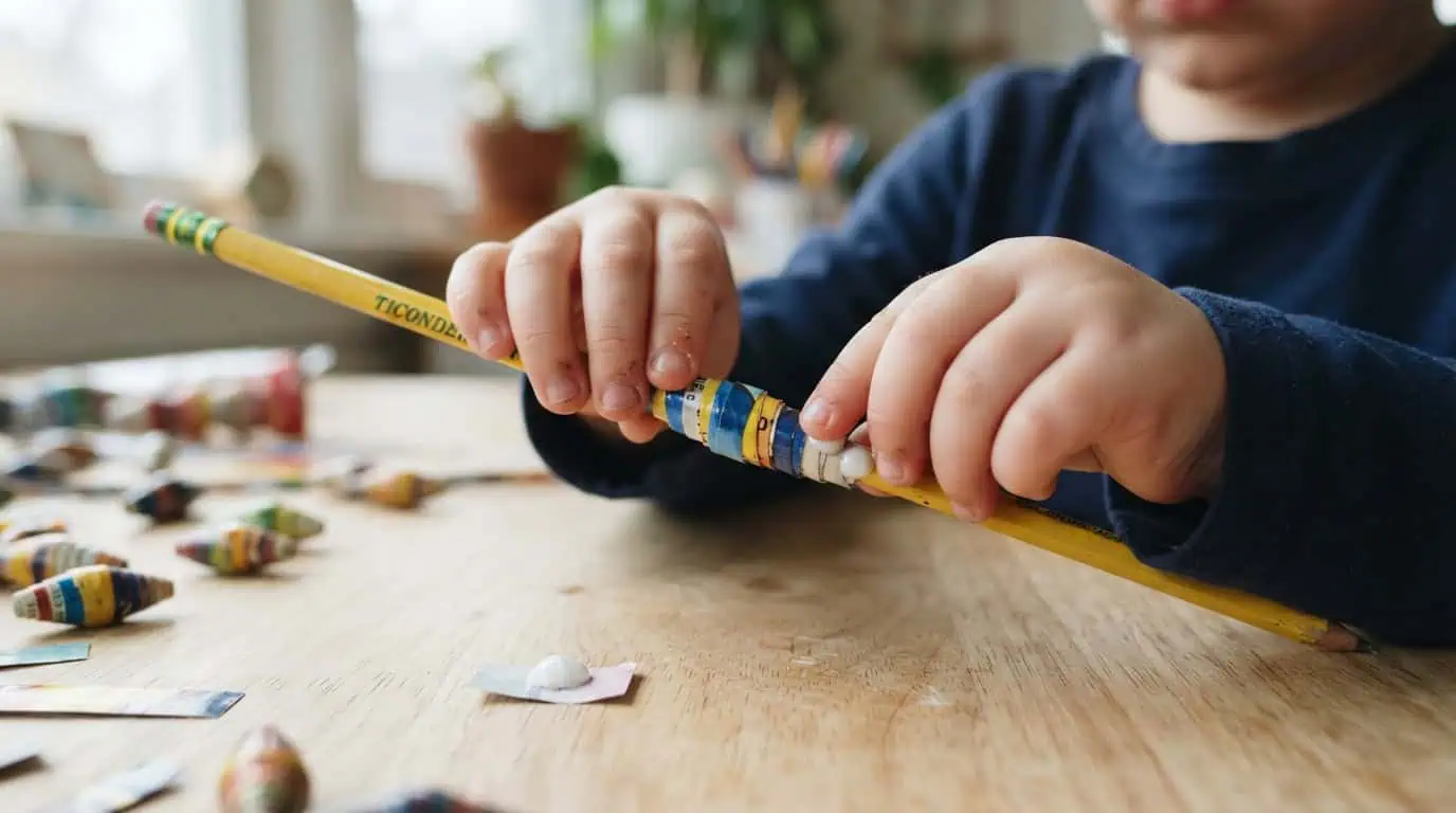 Roll Torn Paper into Beads