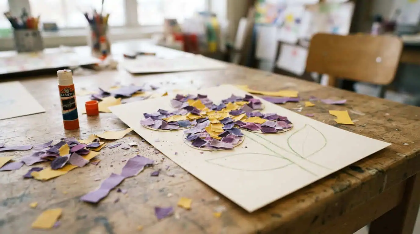 Design a Torn Paper Mosaic