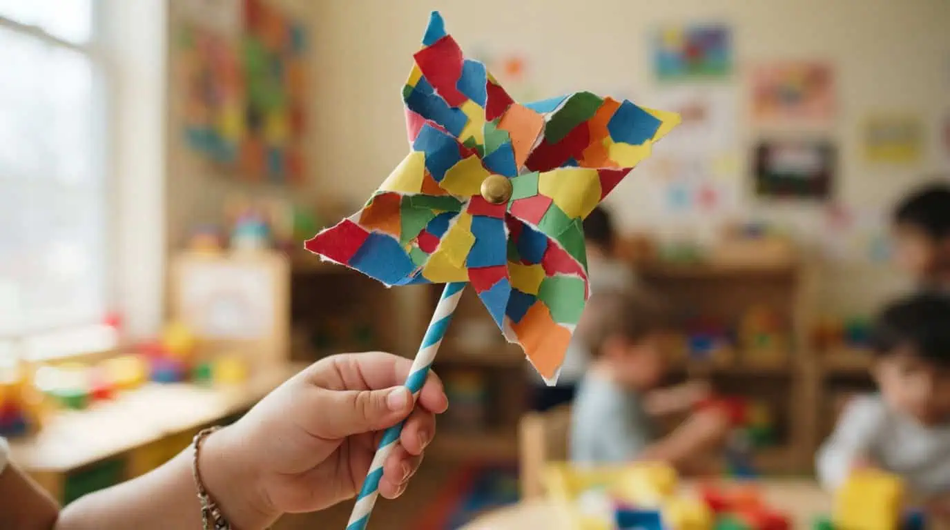 Make a Torn Paper Pinwheel