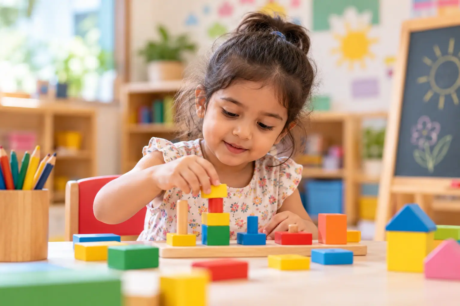 Preschool Shape Stacking Adventure