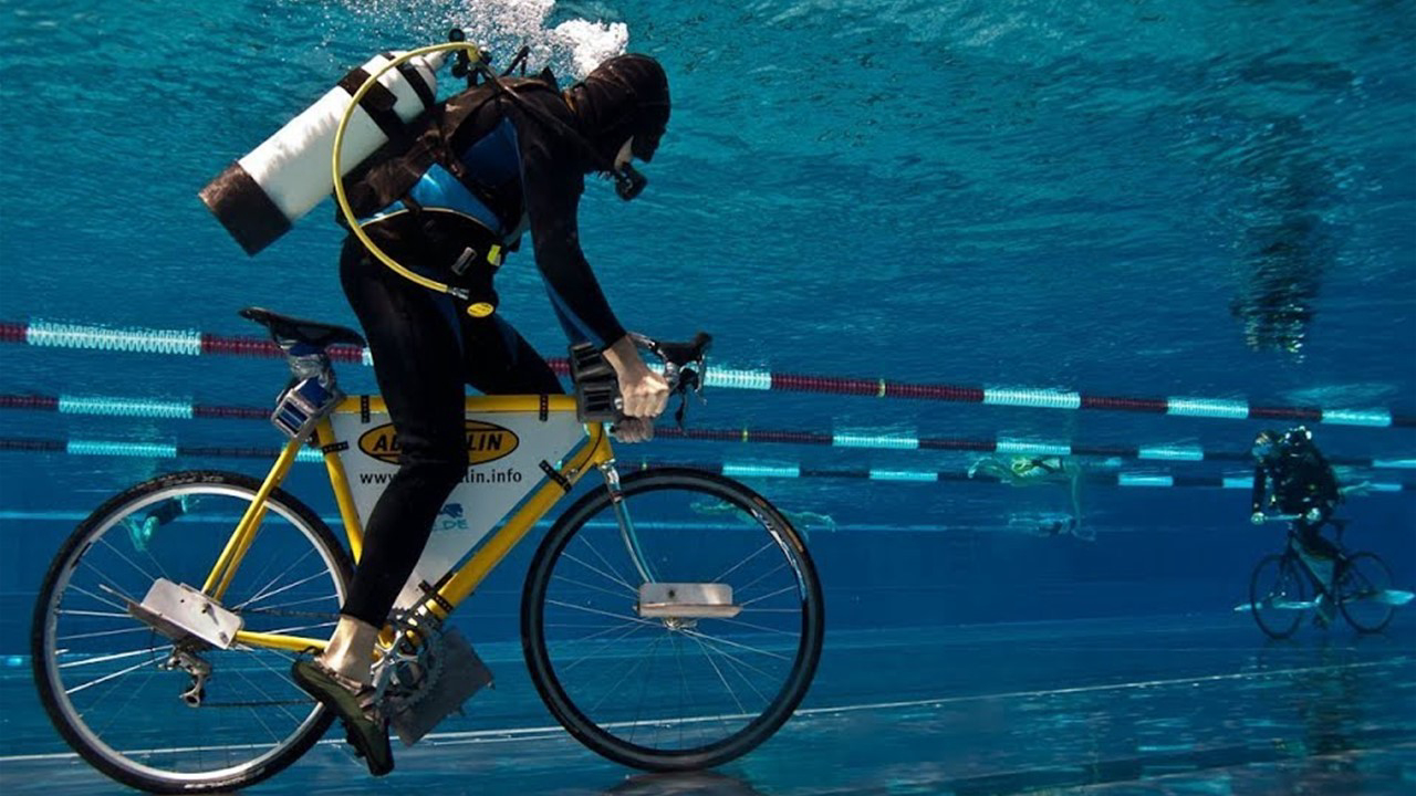 cycling underwater