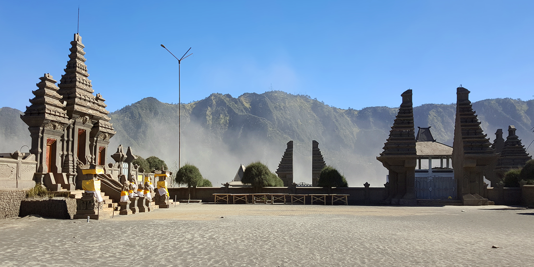 Lord Ganesha's idol atop the active volcano, Mount Bromo in Indonesia..!