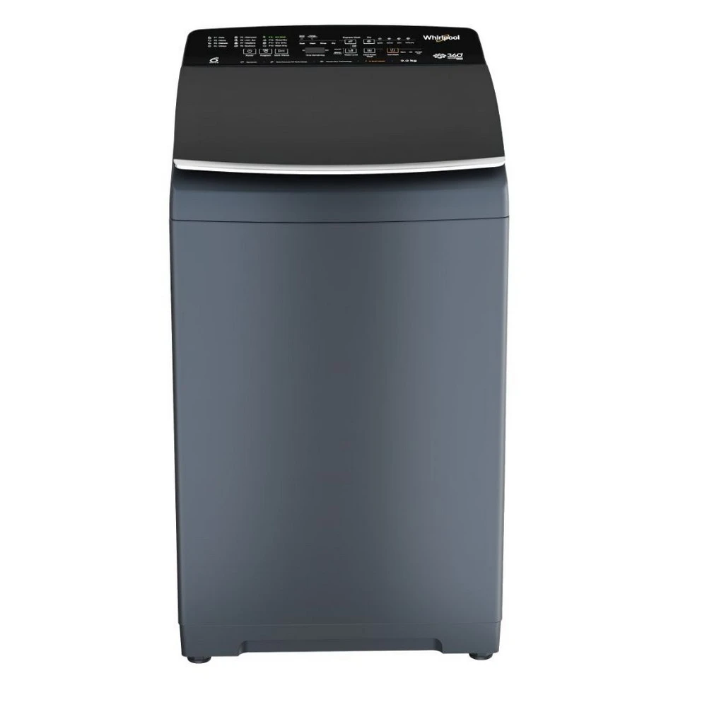 Whirlpool 9 kg 360 Degree Bloomwash Pro Fully Automatic Top-Load Washing Machine with In-Built Heater (Midnight Grey)