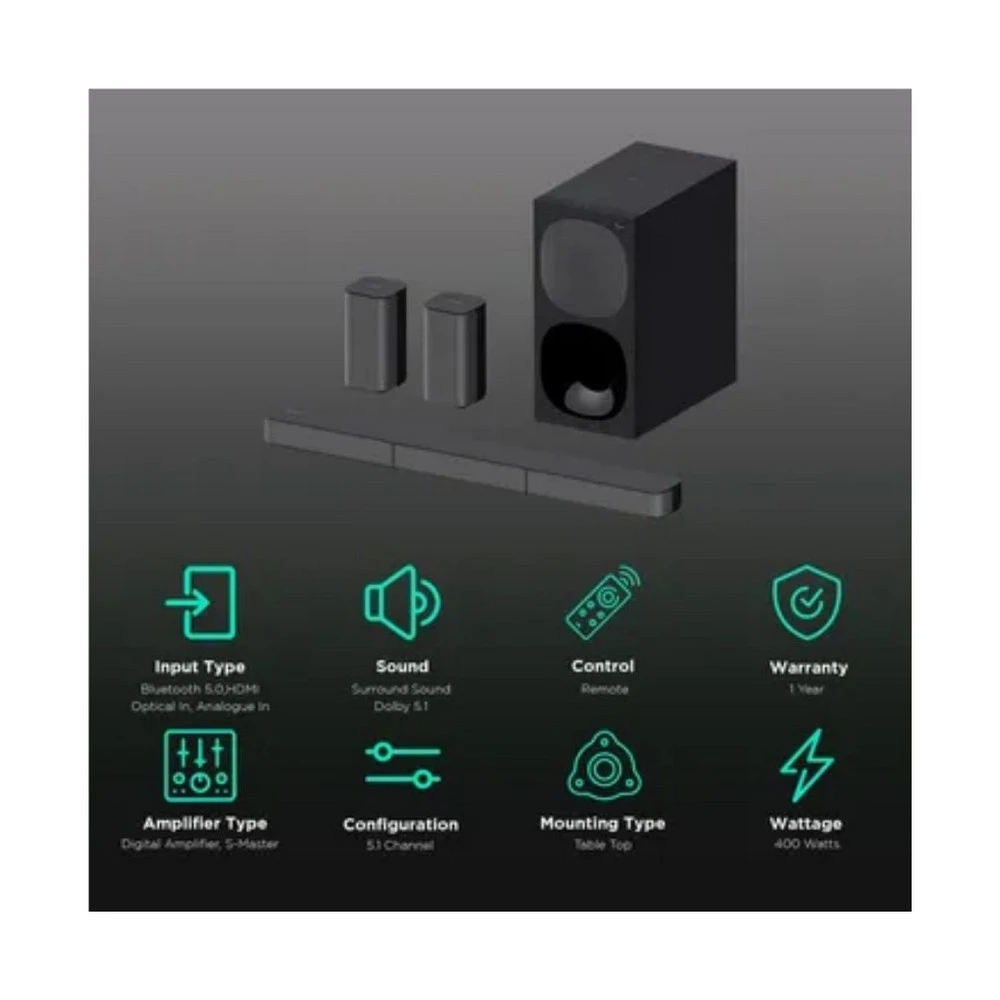 Sony HT-S20R 400W 5.1 Channel Bluetooth Home Theatre System with