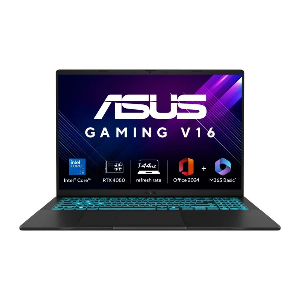 ASUS V16 V3607VU-RP550WS Gaming Laptop – Intel Core i5-210H, 16GB RAM, 512GB SSD, RTX 4050 6GB, 16" WUXGA 144Hz, Win 11 + MSO 2024, Black