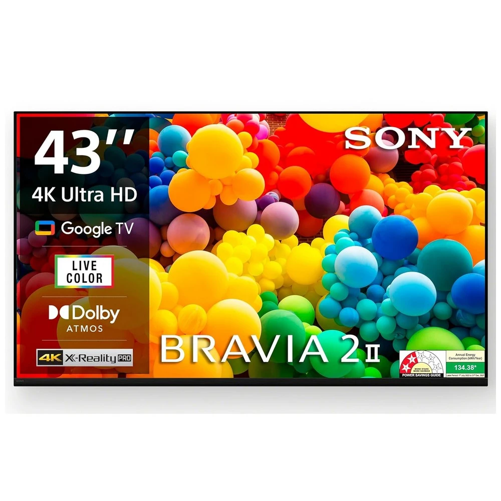 Sony 43″ BRAVIA 2 K‑43S22M2 4K Ultra HD Google TV – Dolby Atmos, HDR10