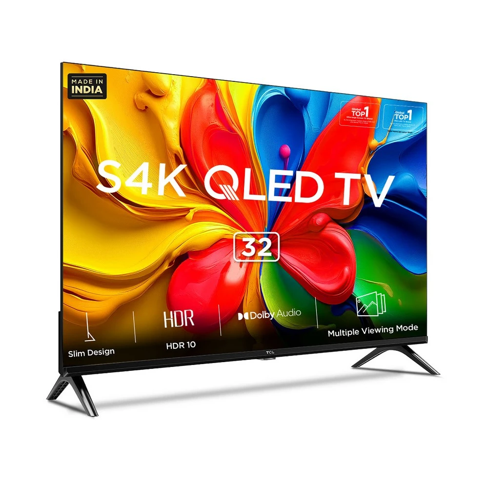 TCL 32 Inch (80 cm) HD QLED Google TV – HDR10, Dolby Audio, 3 HDMI