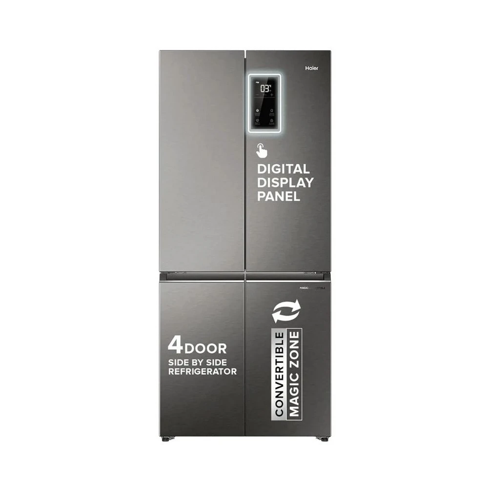 Haier 520 Litres 3 Star Side By Side Refrigerator HRB 600IS |Inox Steel