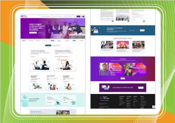 Snippets of revamped website.